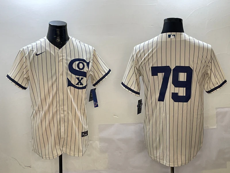 Men's Chicago White Sox Jose Abreu #79 Cream Replica Player Jersey