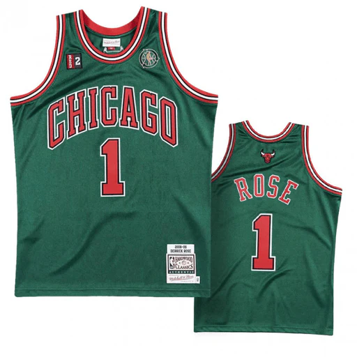 Derrick Rose Chicago Bulls Throwback Jersey St. Patrick's Day