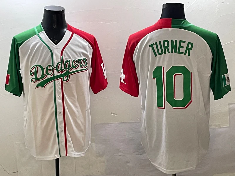 Men's Los Angeles Dodgers Justin Turner #10 White Replica Player Jersey