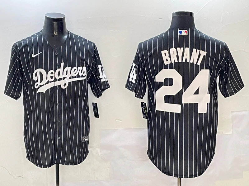 Men's Los Angeles Dodgers Kobe Bryant #24 Black Alternate Limited Player Jersey
