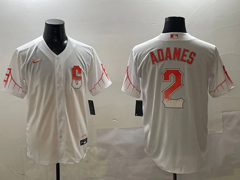 Men's San Francisco Giants Willy Adames #2 White City Connect Replica Player Jersey