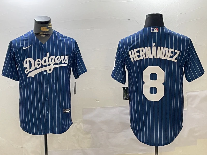 Men's Los Angeles Dodgers Enrique Hernandez #8 Blue Player Jersey